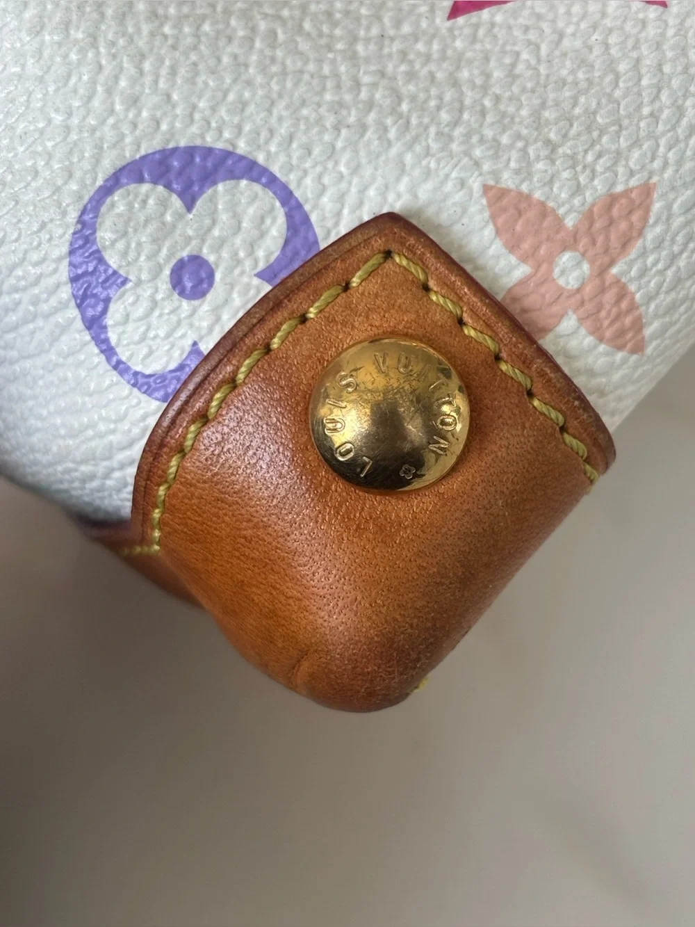 Louis Vuitton Eliza Takashi Murakami White Multicolor Monogram Shoulder Bag - Picture 7 of 12